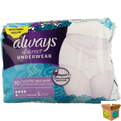 ALWAYS DISCREET INCONTINENCE PANTS L LAGE TAILLE10