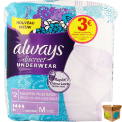 ALWAYS DISCREET INCONTINENCE PANTS M LAGE TAILLE12