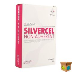 SILVERCEL NA HYDROALGINAAT VERB 5X5CM 10 CAD7050