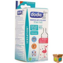 DODIE ZUIGFLES SENSATION+ FLAMINGO 0-6M 150ML