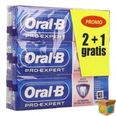 ORAL-B TANDPASTA PRO-EXP SENSITIVE PROT.3X75ML 2+1