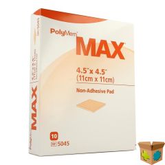 POLYMEM MAX PAD DRESSING N/ADH 11X11CM 10 5045