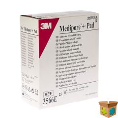 MEDIPORE + PAD 3M 10X10,0CM 25 3566E