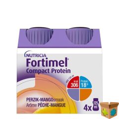 FORTIMEL COMPACT PROTEIN PERZIK-MANGO 4X125ML