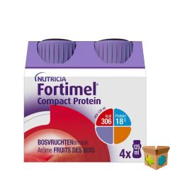 FORTIMEL COMPACT PROTEIN RODE VRUCHTEN 4X125ML