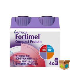 FORTIMEL COMPACT PROTEIN FRIS RODE VRUCHT. 4X125ML