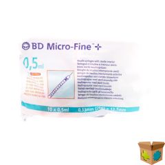 BD MICROFINE+ INS.SPUIT 0,5ML 29G 12,7MM 10 324824