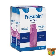 FRESUBIN 2 KCAL DRINK BOSVRUCHTEN FL 4X200ML