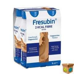 FRESUBIN 2 KCAL FIBRE DRINK CAPPUCCINO FL 4X200ML