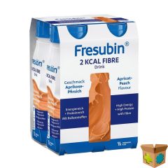 FRESUBIN 2 KCAL FIBRE DRINK ABRIK-PERZIK 4X200ML