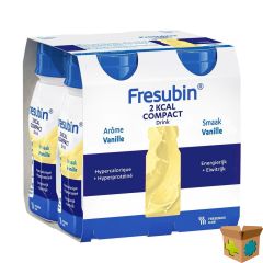 FRESUBIN 2 KCAL COMPACT DRINK VANILLE FL 4X125ML