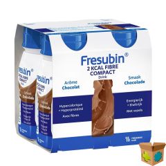 FRESUBIN 2 KCAL FIBRE COMPACT DRINK CHOCO 4X125ML