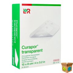 CURAPOR TRANSPARANT STERIEL 10CMX 8CM 25 13102