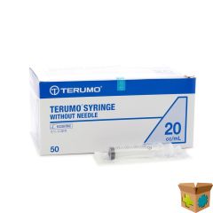 TERUMO SPUIT ZONDER NAALD EXENTRISCH 20ML 50