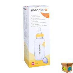 MEDELA MOEDERMELKFLESJE 250ML+SPEEN MEDIUM FLOW