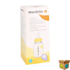 MEDELA FLES MOEDERMELK PLAST MET SPEEN SLOW FLOW