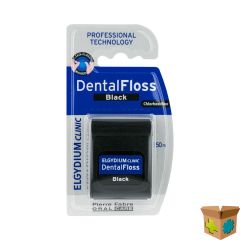 ELGYDIUM CLINIC DENTAL FLOSS BLACK 50M