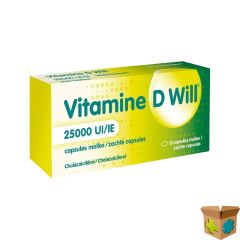 VITAMINE D WILL 25000IE ZACHTE CAPS 12