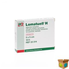 LOMATUELL H KOMPRES STER 5X 5CM 10 23314