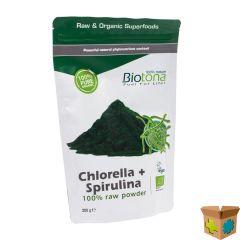 BIOTONA CHLORELLA + SPIRULINA RAW POWDER 200G