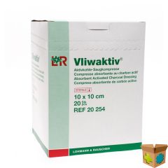 VLIWAKTIV KOOLKOMPRES STERIEL 10X10CM 20 20254