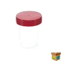 URINEPOT N STER + CAP ROOD 100ML 1 FAG
