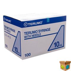 TERUMO SPUIT+NAALD 21G 1 1/2 TB GROEN 10ML 100