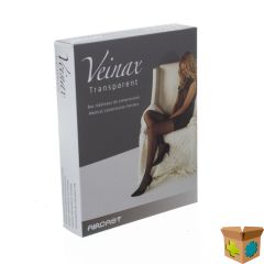 VEINAX HOLD-UPS TRANSPARANT 2 LANG ZWART MAAT 2