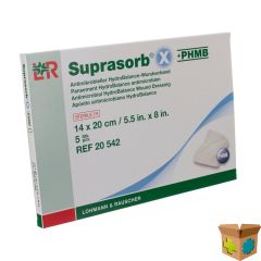 SUPRASORB X VERB PHMB STER 14X20CM 5 20542