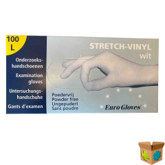 Handschoenen Eurogloves L Stretch-vinyl - 100st ni